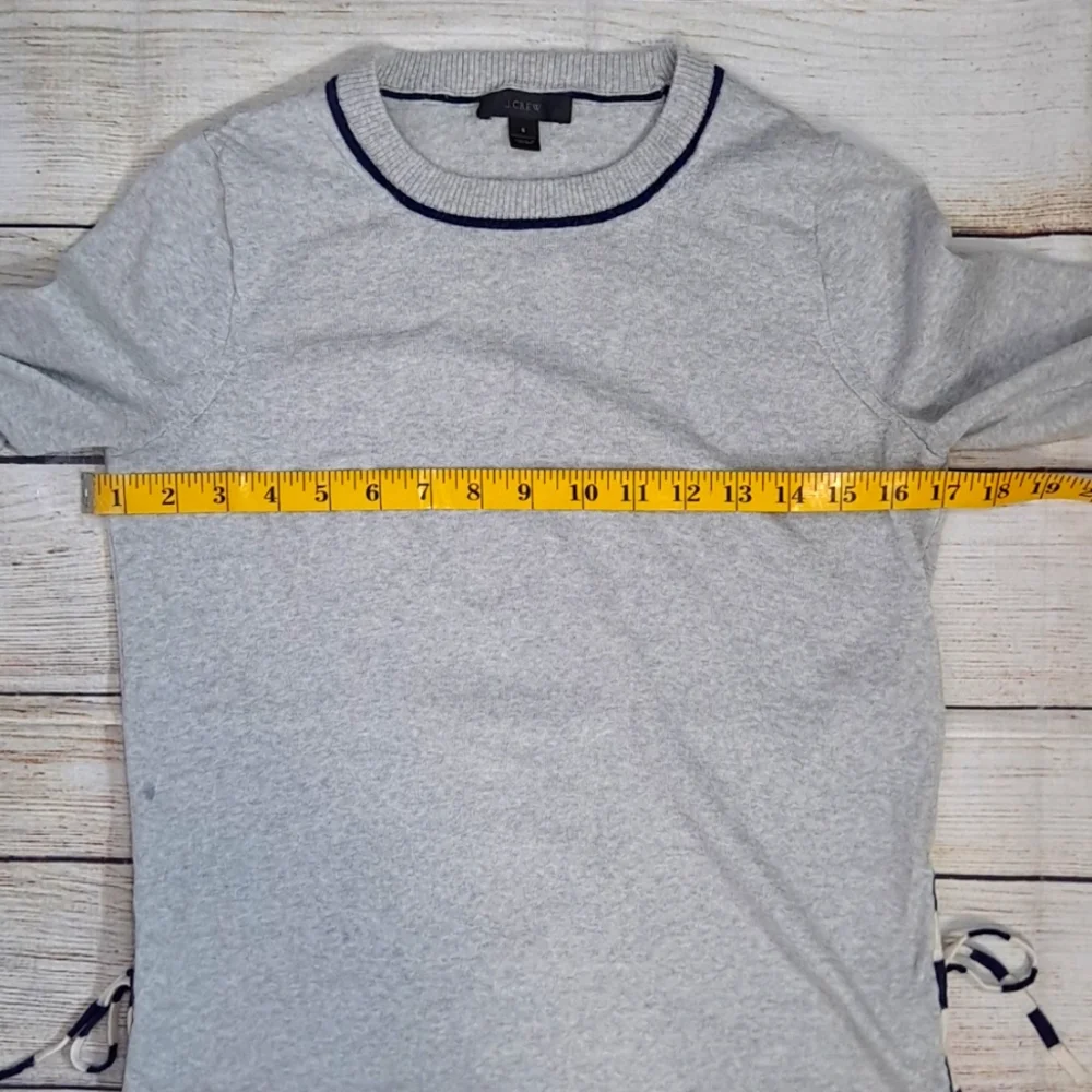 J. Crew Grey Tippi Side Tie Sweater